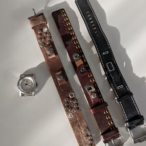 Fossil Watch & 3 Removable Bands